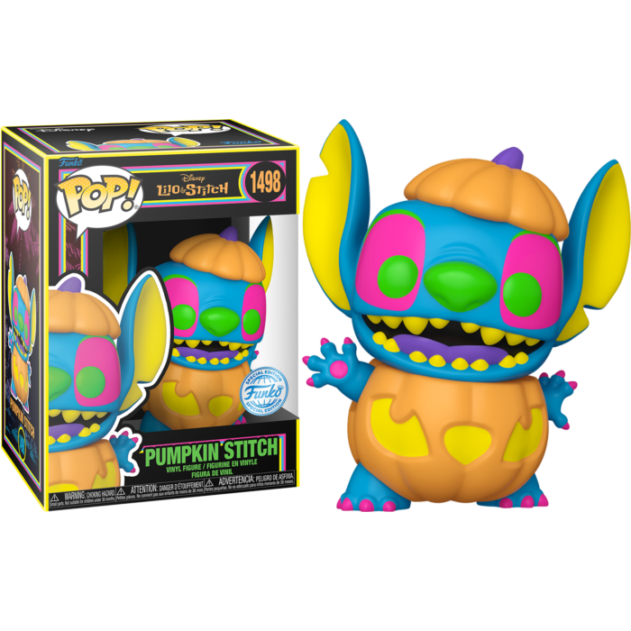 Funko Pop! Lilo & Stitch - Pumpkin Stitch Blacklight #1498 - Pop Basement