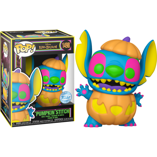 Funko Pop! Lilo & Stitch - Pumpkin Stitch Blacklight #1498 - Pop Basement