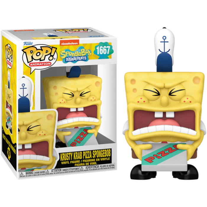 Funko Pop! SpongeBob SquarePants: 25th Anniversary - Krusty Krab Pizza SpongeBob #1667 - Pop Basement