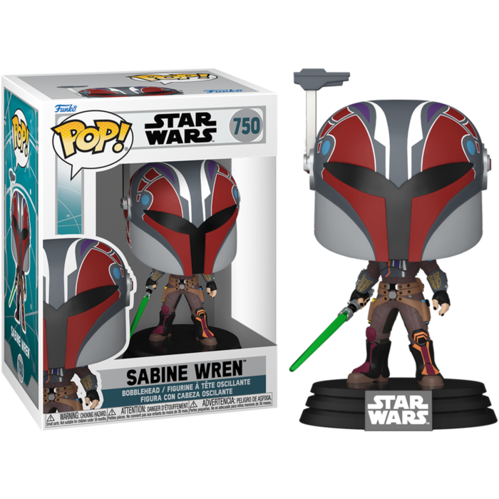 Funko Pop! Star Wars: Ahsoka - Sabine Wren with Mandalorian Helmet #750 - Pop Basement