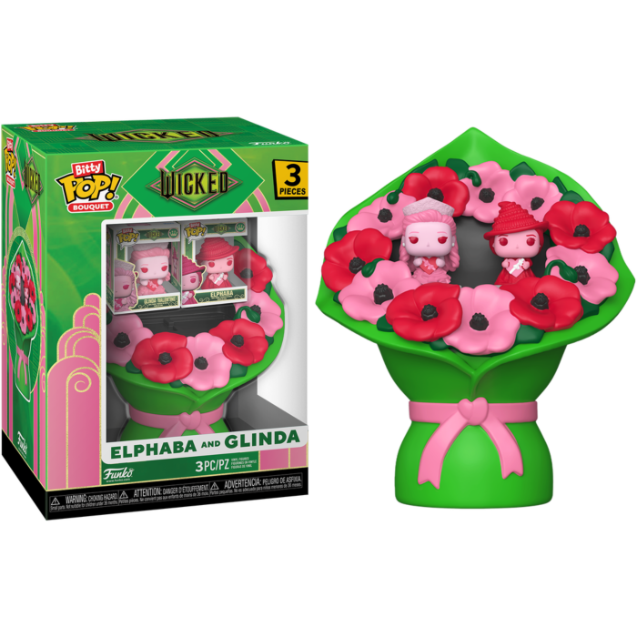 Funko Pop! Elphaba & Glinda Valentines Bouquet Bitty Pop! Vinyl 2-Pack - Pop Basement