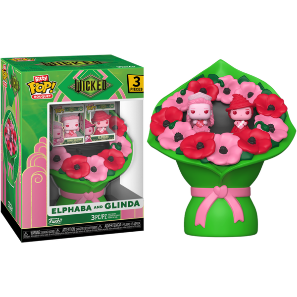 Funko Pop! Elphaba & Glinda Valentines Bouquet Bitty Pop! Vinyl 2-Pack - Pop Basement