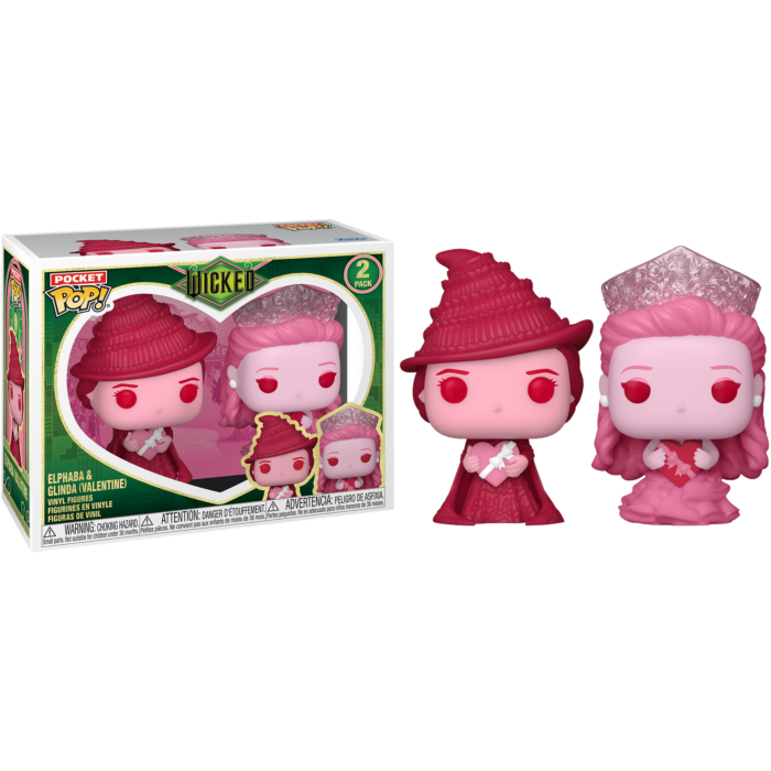 Funko Pocket Pop! Wicked (2024) - Elphaba & Glinda (Valentine) - 2-Pack - Pop Basement