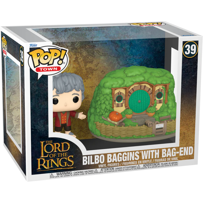 Funko Pop! Town - The Lord of the Rings - Bilbo Baggins with Bag-End #39 - Pop Basement