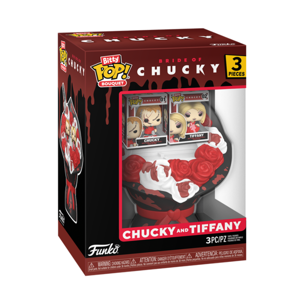 Funko Pop! Child's Play - Chucky & Tiffany Valentines Bouquet Bitty Pop! Vinyl 2-Pack - Pop Basement