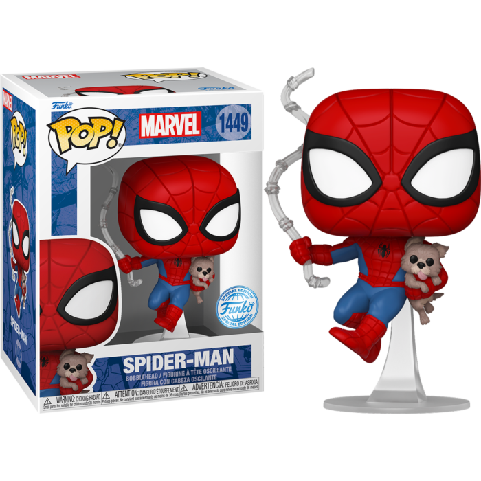 Funko Pop! Marvel - Spider-Man with Sandwich the Dog #1449 - Pop Basement