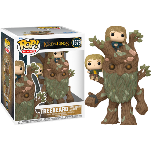 Funko Pop! The Lord of the Rings - Treebeard with Merry & Pippin 6" Super Sized #1579 - Pop Basement