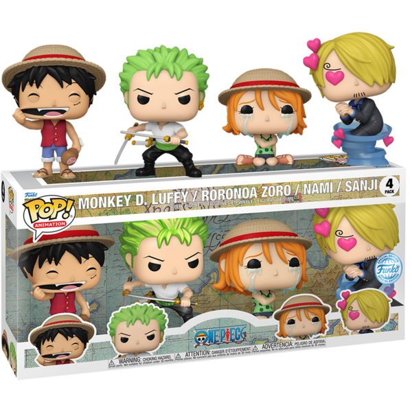 Funko Pop! One Piece - Monkey D. Luffy, Roronoa Zoro, Nami & Sanji - 4-Pack