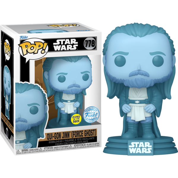 Funko Pop! Star Wars: Obi-Wan Kenobi (2022) - Qui-Gon Jinn (Force Ghost) Glow in the Dark #778