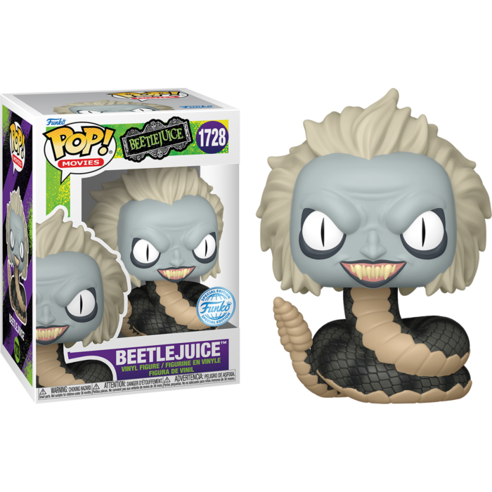 Funko Pop! Beetlejuice (1988) - Beetlejuice (Snake) #1728 - Pop Basement