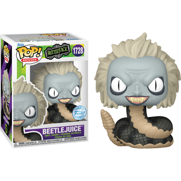 Funko Pop! Beetlejuice (1988) - Beetlejuice (Snake) #1728 - Pop Basement