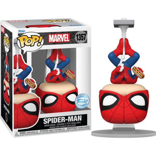 Funko Pop! Spider-Man - Upside Down Spider-Man with Hot Dog #1357 - The Amazing Collectables