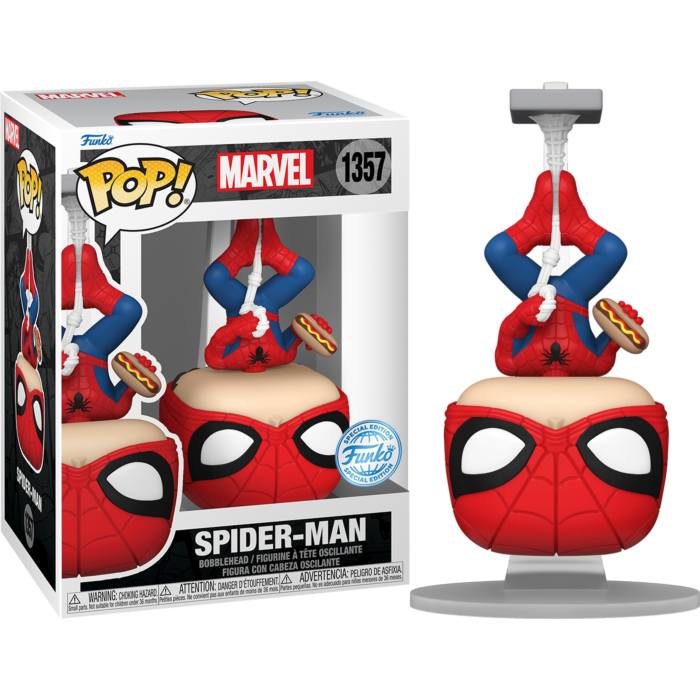 Funko Pop! Spider-Man - Upside Down Spider-Man with Hot Dog #1357 - The Amazing Collectables