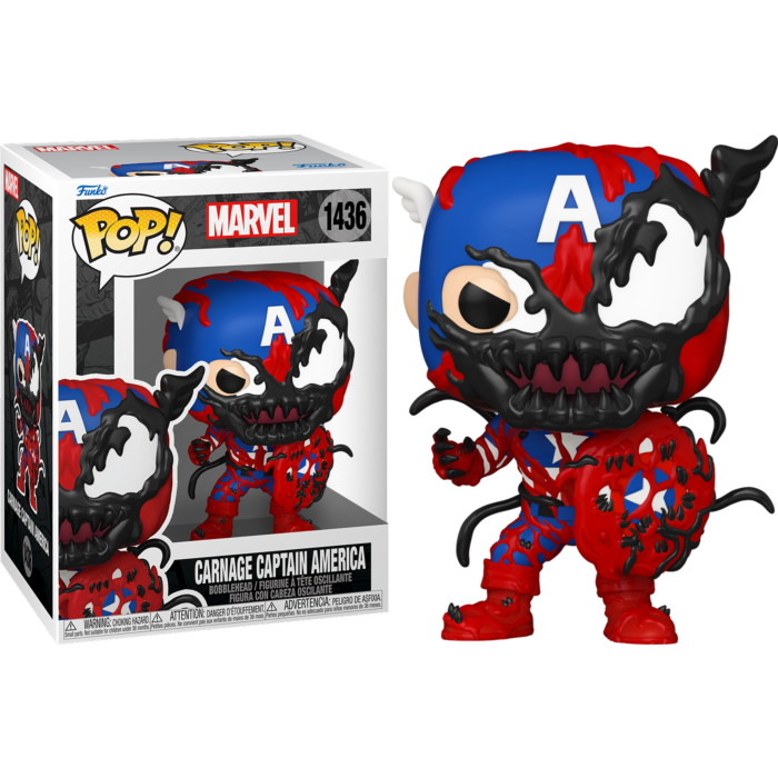 Funko Pop! Marvel - Carnage Captain America #1436 - Pop Basement