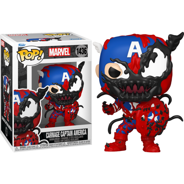 Funko Pop! Marvel - Carnage Captain America #1436 - Pop Basement