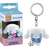 Funko Pocket Pop! Keychain - Sanrio - Cinnamoroll with Soccer Ball Flocked - Pop Basement