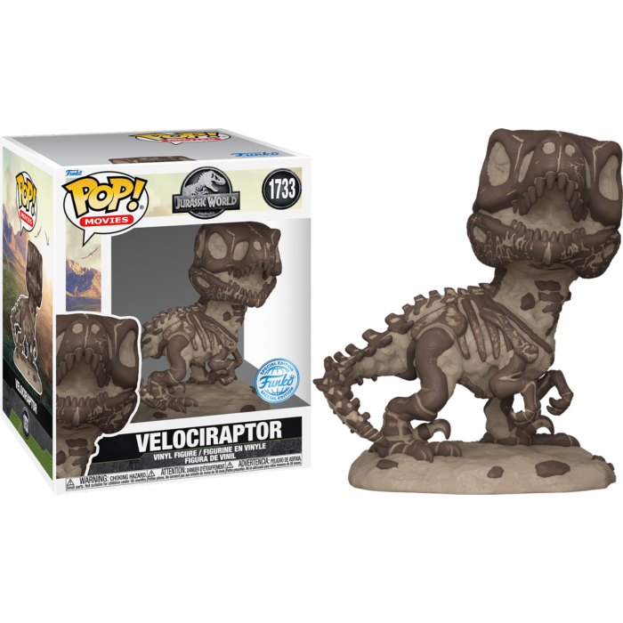 Funko Pop! Jurassic Park - Velociraptor (Fossil) Super Sized 6" #1733