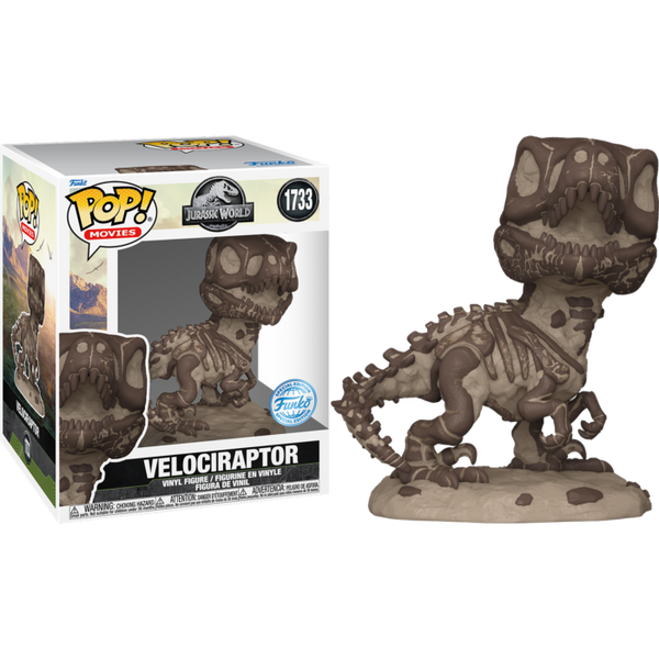 Funko Pop! Jurassic Park - Velociraptor (Fossil) Super Sized 6" #1733