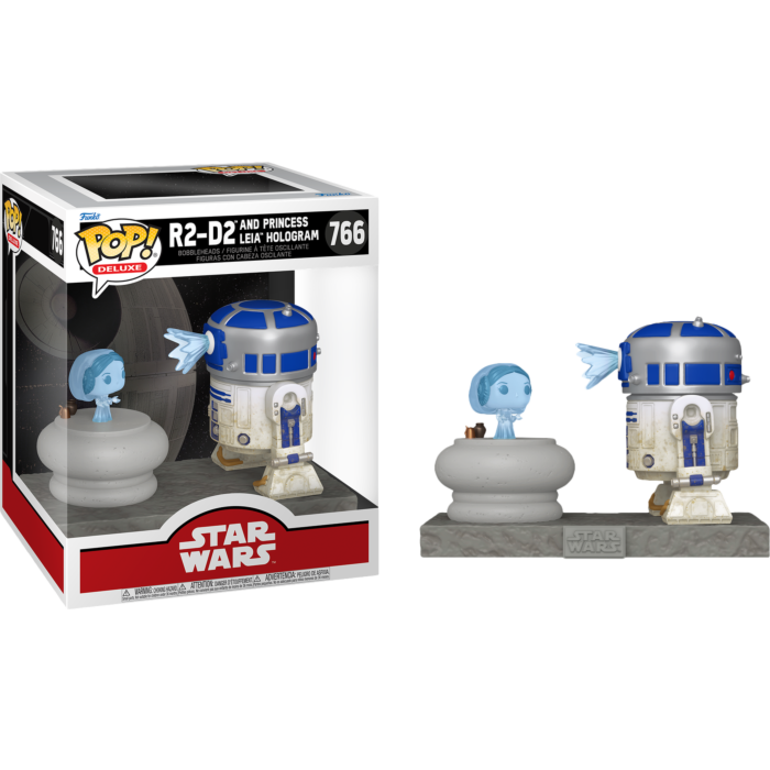 Funko Pop! Deluxe - Star Wars - R2-D2 & Princess Leia Hologram #766