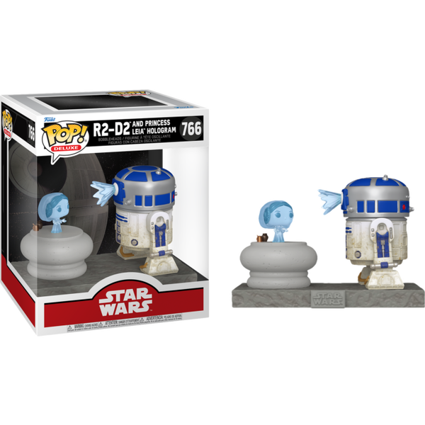 Funko Pop! Deluxe - Star Wars - R2-D2 & Princess Leia Hologram #766