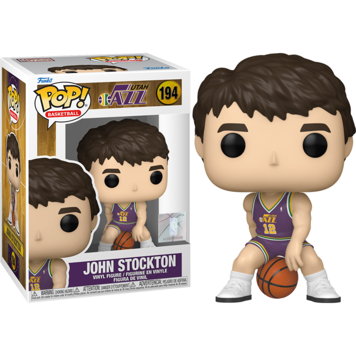 Funko Pop! NBA Basketball: Rookie Season - John Stockton Utah Jazz #194 - Pop Basement