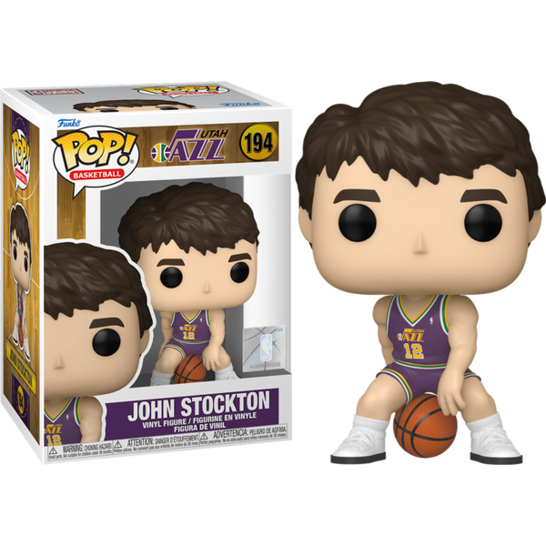 Funko Pop! NBA Basketball: Rookie Season - John Stockton Utah Jazz #194 - Pop Basement