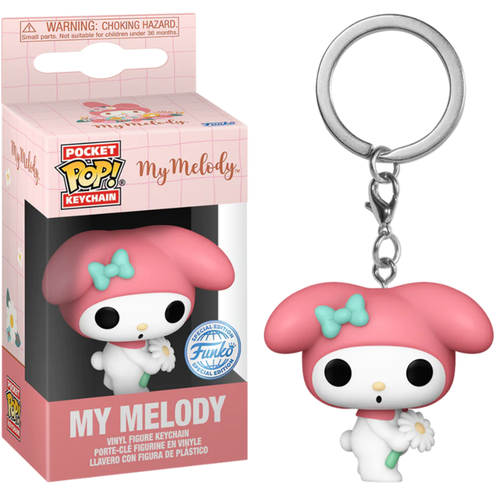 Funko Pocket Pop! Keychain - Hello Kitty - My Melody with Flower - The Amazing Collectables