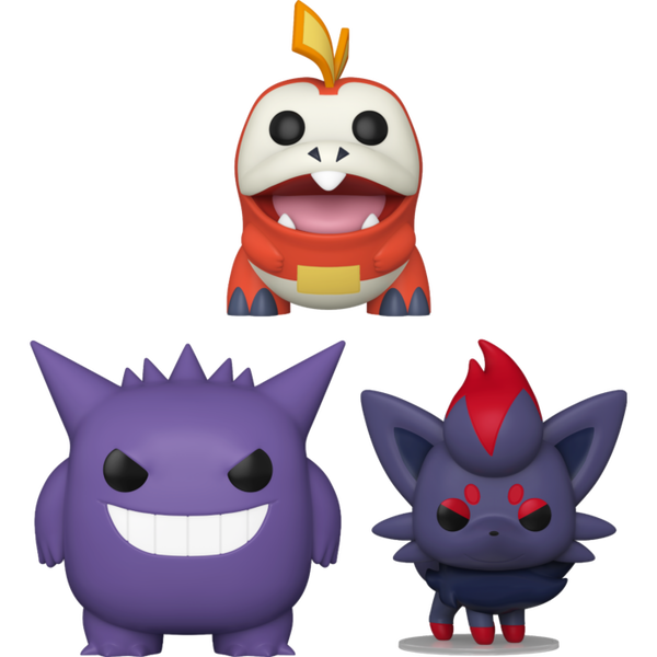 Funko Pop! Pokemon - Fuecoco, Gengar & Zorua - Bundle (Set of 3)