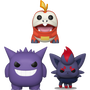 Funko Pop! Pokemon - Fuecoco, Gengar & Zorua - Bundle (Set of 3)