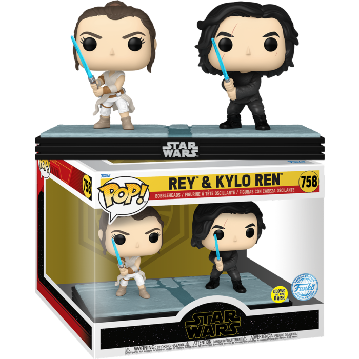 Funko Pop! Moment - Star Wars - Rey & Kylo Ren Glow in the Dark #758