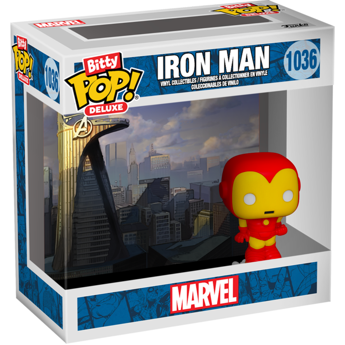 Funko Pop! Iron Man - Iron Man (Avengers Tower) Deluxe #1036 - Pop Basement