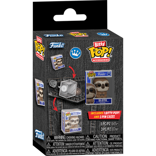 Funko - Sloth & Bitty Pop! Pin Cases 4-Pack