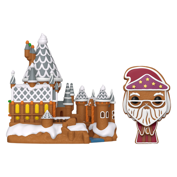 Funko Pop! Town - Harry Potter - Gingerbread Albus Dumbledore with Hogwarts #42 - Pop Basement