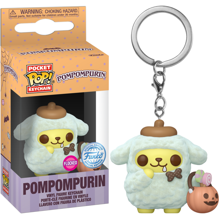 Funko Pocket Pop! Keychain - Sanrio - Pompompurin Flocked - Pop Basement