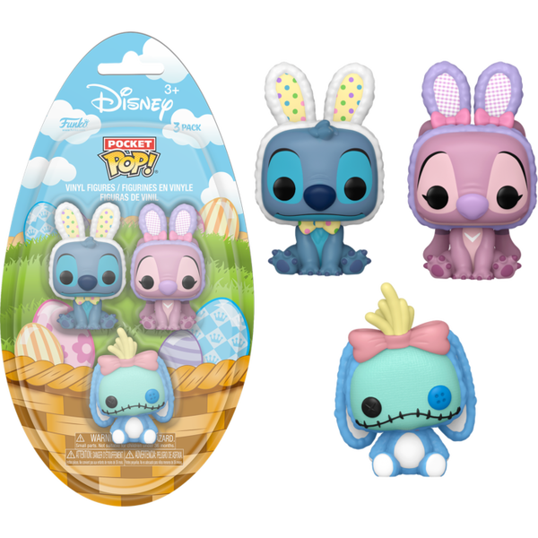 Funko Pocket Pop! Lilo & Stitch - Angel, Scrump & Stitch (Easter Bunny) - 3-Pack