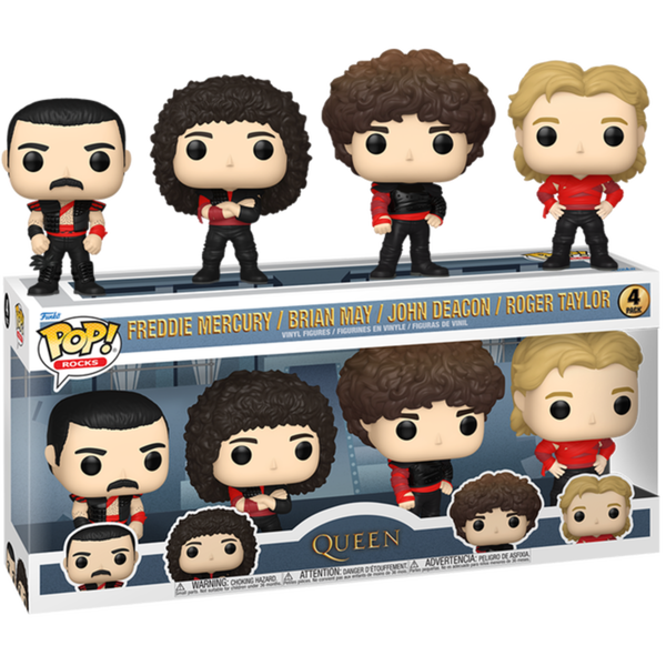 Funko Pop! Queen - Freddie Mercury, Brian May, John Deacon & Roger Taylor - 4-Pack - Pop Basement