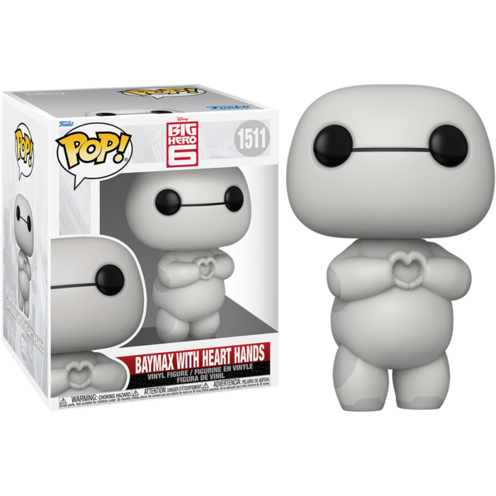 Funko Pop! Big Hero 6 - Baymax with Heart Hands Super Sized 6" #1511 - Pop Basement