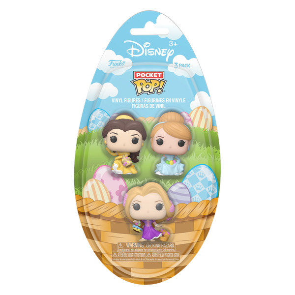 Funko Pocket Pop! Disney Princess - Belle, Cinderella & Rapunzel (Easter) - 3-Pack