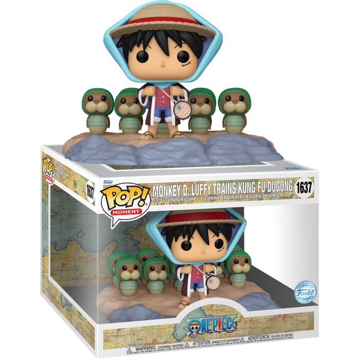 Funko Pop! Moment - One Piece - Monkey D. Luffy Trains Kung Fu Dugong #1637 - Pop Basement