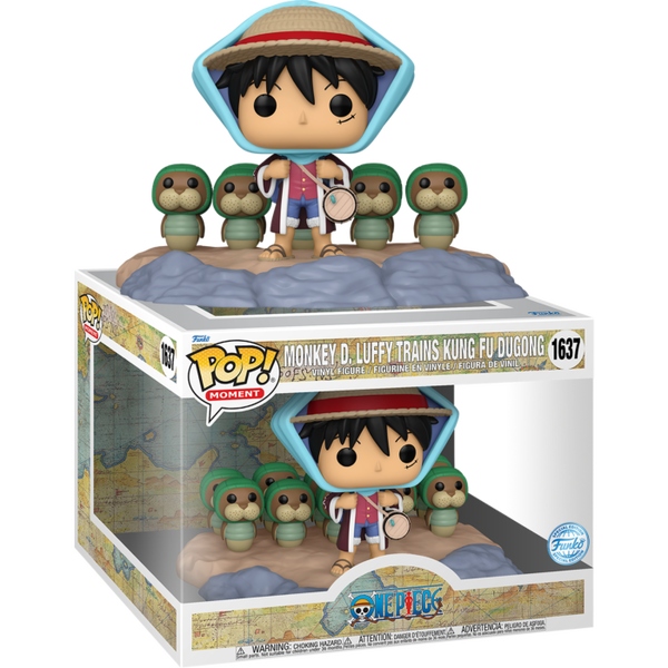 Funko Pop! Moment - One Piece - Monkey D. Luffy Trains Kung Fu Dugong #1637 - Pop Basement