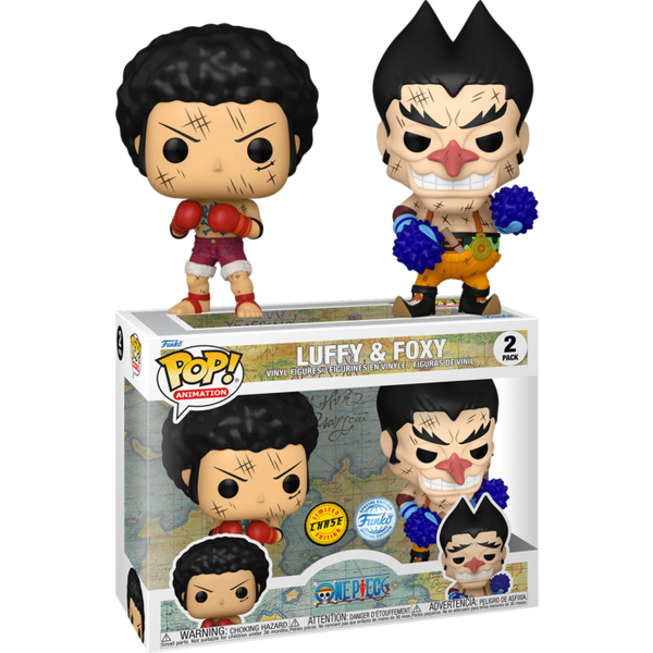 Funko Pop! One Piece - Luffy & Foxy - 2-Pack - Chase Chance - Pop Basement