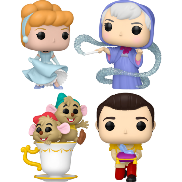 Funko Pop! Cinderella (1950): 75th Anniversary - Bibbidi-Bobbidi-Boo - Bundle (Set of 4)