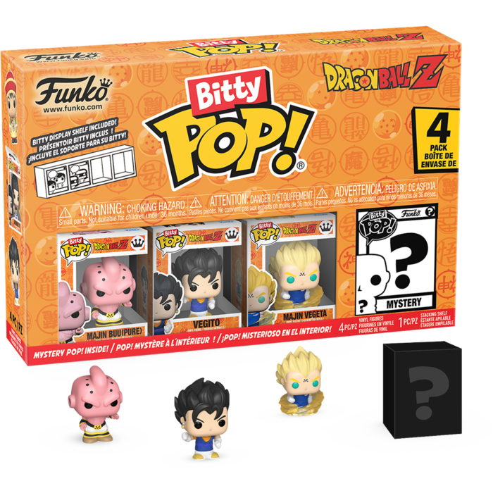 Funko Pop! Dragon Ball Z - Majin Buu (Pure), Vegito, Majin Vegeta & Mystery - 4-Pack