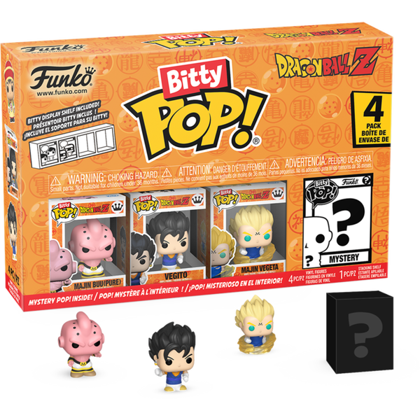 Funko Pop! Dragon Ball Z - Majin Buu (Pure), Vegito, Majin Vegeta & Mystery - 4-Pack