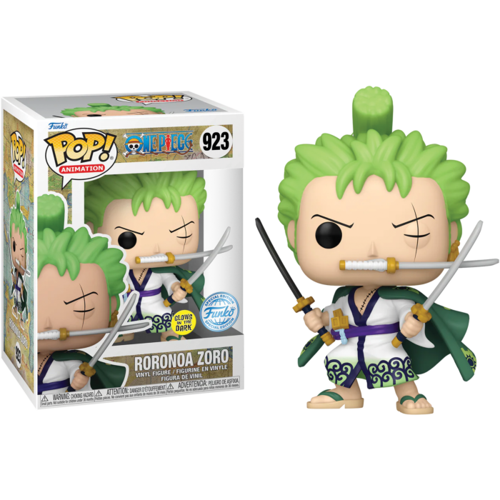 Funko Pop! One Piece - Roronoa Zoro with Swords Glow in the Dark #923 - Pop Basement