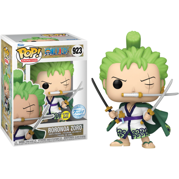 Funko Pop! One Piece - Roronoa Zoro with Swords Glow in the Dark #923 - Pop Basement