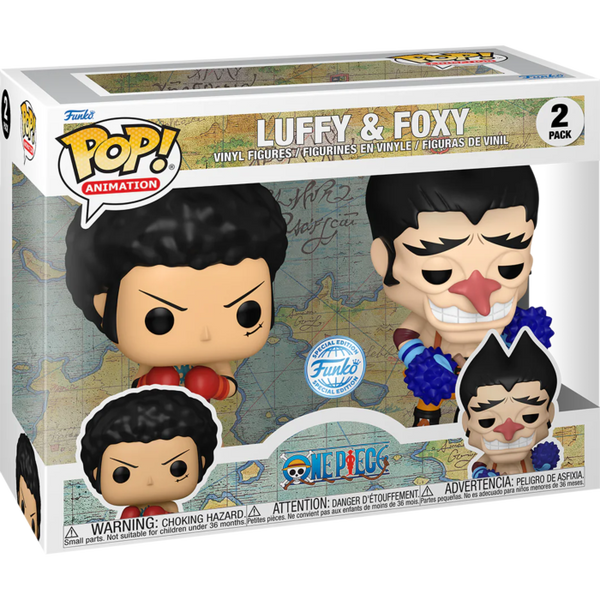 Funko Pop! One Piece - Luffy & Foxy - 2-Pack - Chase Chance - Pop Basement