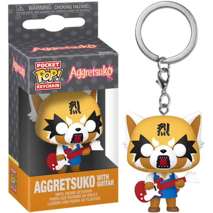 Funko Pocket Pop! Keychain - Aggretsuko - Aggretsuko with Guitar - Pop Basement