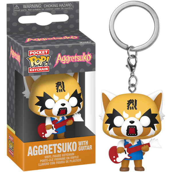 Funko Pocket Pop! Keychain - Aggretsuko - Aggretsuko with Guitar - Pop Basement