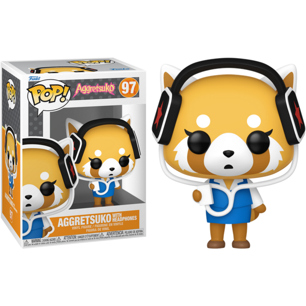 Funko Pop! Aggretsuko - Aggretsuko with Headphones #97 - Pop Basement